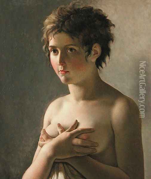 Girl bust Oil Painting - Pierre-Narcisse Guerin