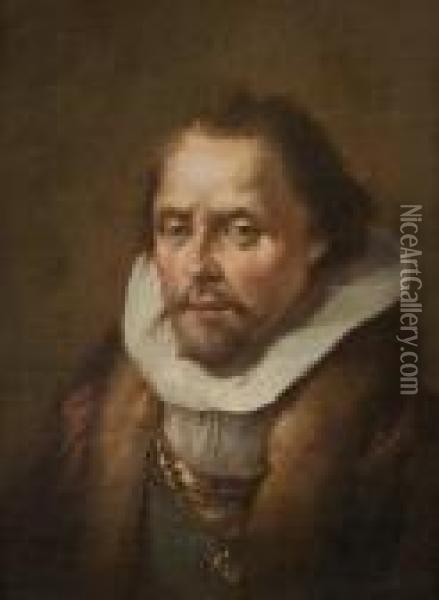 Portrait D'un Dignitaire, D'apres Tiepolo Oil Painting - Christian Wilhelm Ernst Dietrich