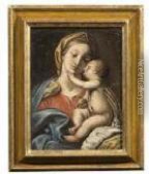 Madonna Col Bambino Oil Painting - Pompeo Gerolamo Batoni
