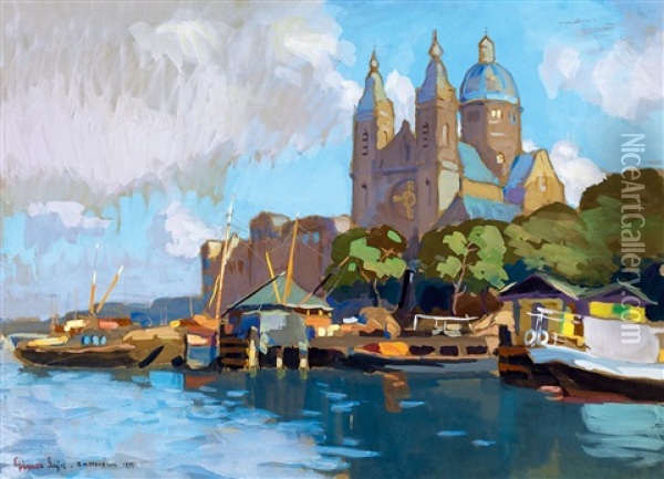 Amsterdam Oil Painting - Lajos Gimes