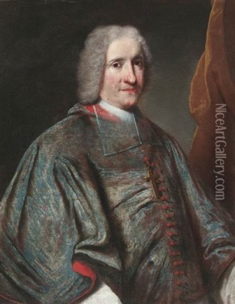 Portrat Des Bischofs Von Tours (?) Oil Painting - Nicolas de Largilliere