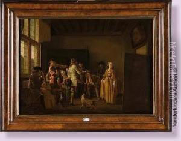 Le Petit Concert Prive Oil Painting - Cornelis Troost