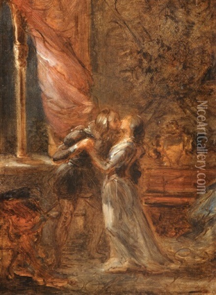 Paolo E Francesca Oil Painting - Giovanni Carnovali