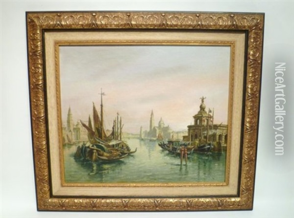 Scene A Venise Oil Painting - Victor Vervloet