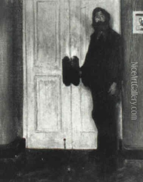 Man At The Door Oil Painting - Alfred Henry Maurer