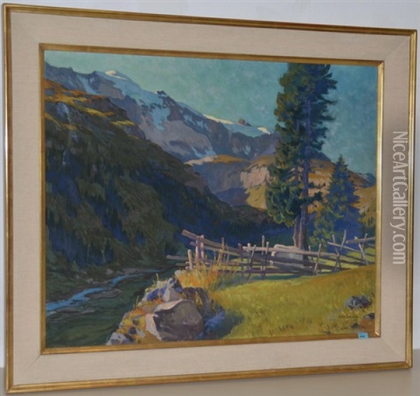 Gebirgslandschaft Oil Painting - Emil Schulze