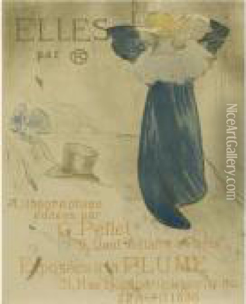 Poster For Elles (d. 179; A 200; W. 155; Adr. 171) Oil Painting - Henri De Toulouse-Lautrec