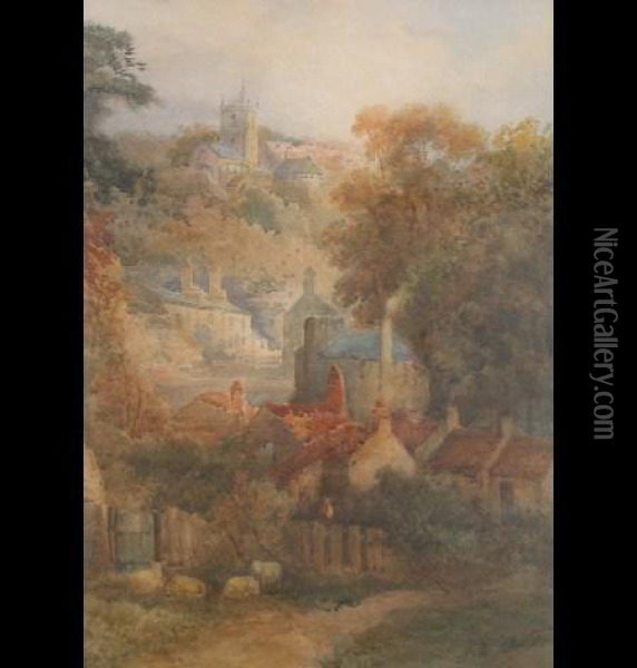 Knaresborough Oil Painting - Frederick William Booty