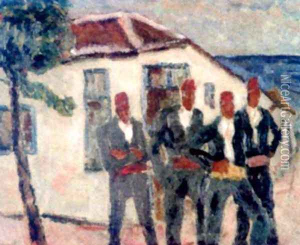 Turks in Mangalia Oil Painting - Stefan Dimitrescu
