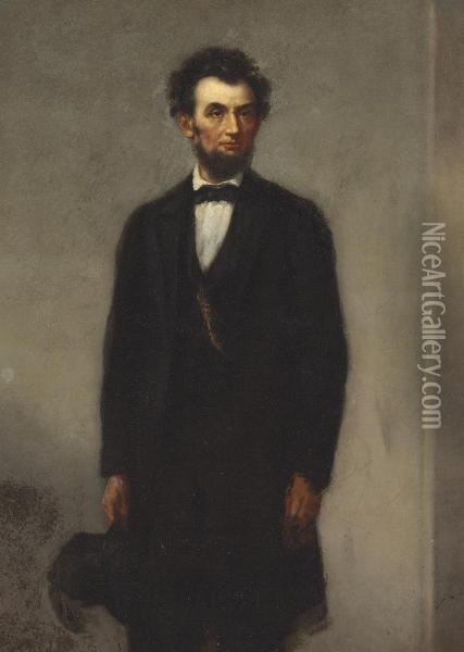 Portrait Of Abraham Lincoln Oil Painting - Joseph Alexander Ames