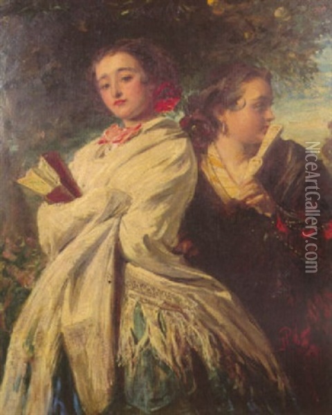 Les Deux Danseuses Espagnoles Oil Painting - John Phillip