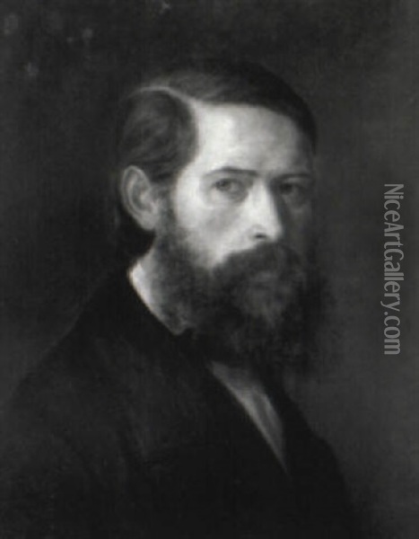 Portrait Eines B,rtigen Mannes Oil Painting - Leopold-Louis Robert