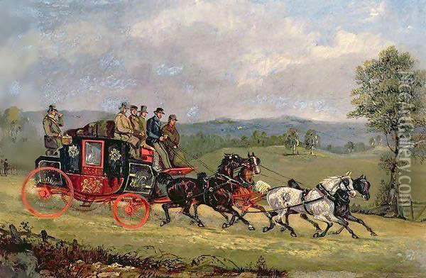 The Hull Mail on the Open Road Oil Painting - Henry Thomas Alken