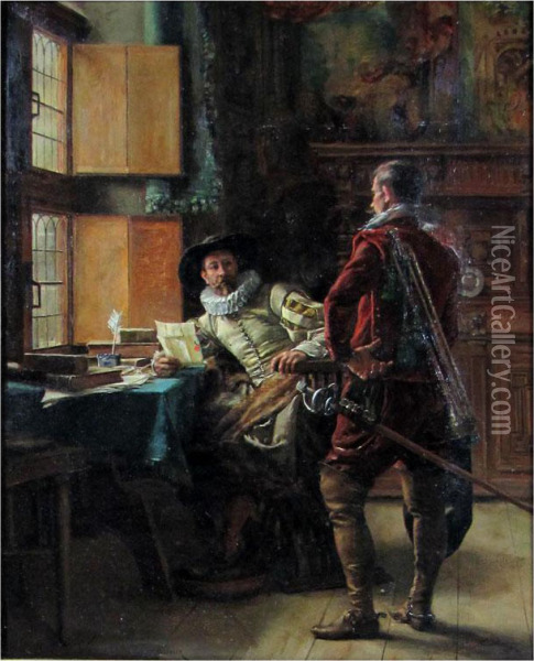 The Dispatch Oil Painting - Jean-Charles Meissonier