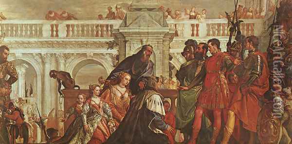 The Family of Darius before Alexander 1565-70 Oil Painting - Paolo Veronese (Caliari)