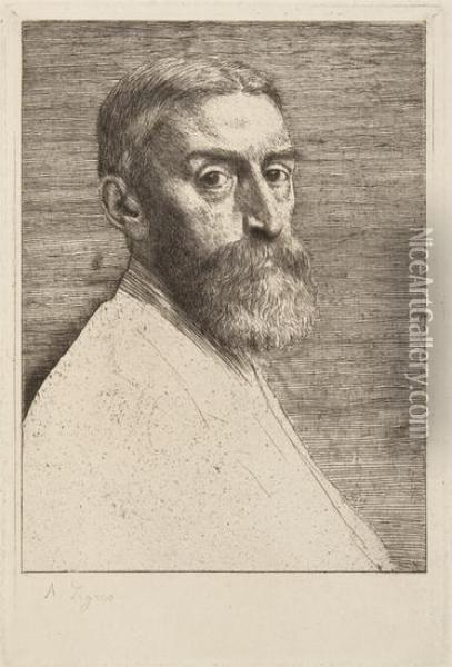 Portrait Of Sir Edward John Poynter Oil Painting - Alphonse Legros