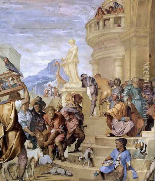 Triumph of Caesar (detail) 1520 Oil Painting - Andrea Del Sarto