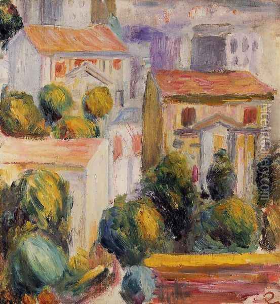 House At Cagnes Oil Painting - Pierre Auguste Renoir