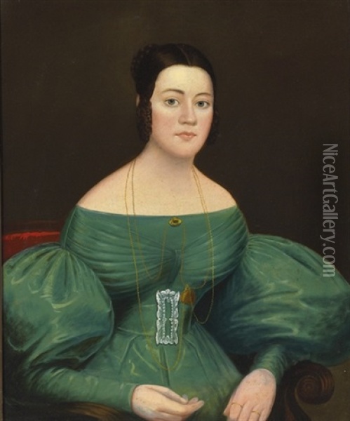 Portrait Of Mrs. Jacob Weaver Oil Painting - John Sherburne Blunt