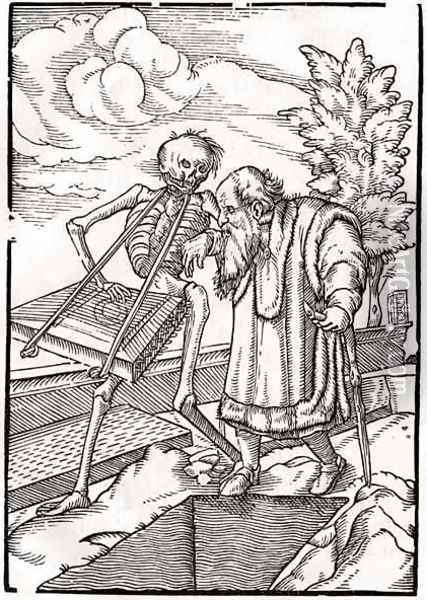 Death comes to the Old Man Oil Painting - Hans Holbein the Younger