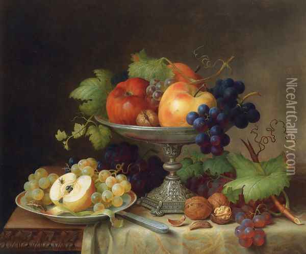 Still Life with Fruit Oil Painting - Helen R. Searle