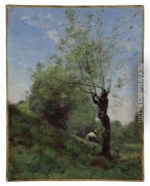 Planque Oil Painting - Jean-Baptiste-Camille Corot