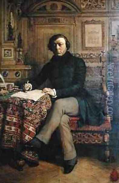 Portrait of Antoine Vivenel 1799-1862 Oil Painting - Dominique Louis Papety