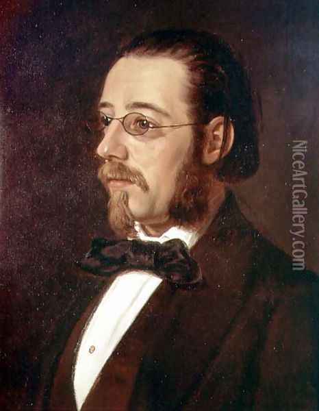 Portrait of Bedrich Smetana 1824-1884 Czech composer and pianist Oil Painting - Geskel Saloman