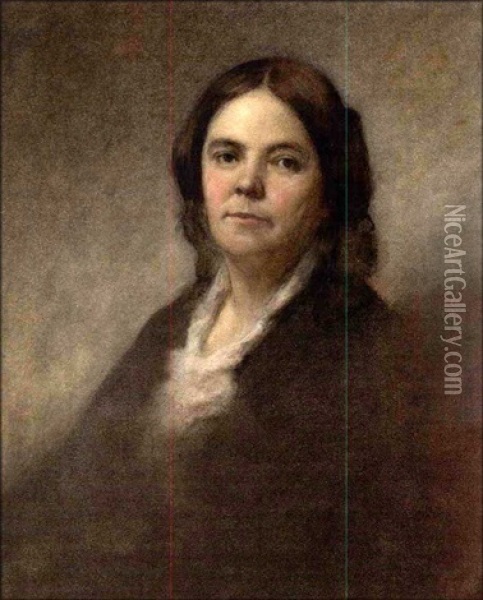 Portrait Of Dorothea L. Dix Oil Painting - Eastman Johnson