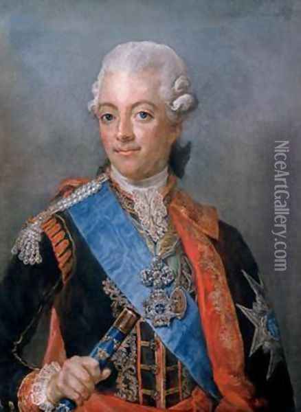 King Gustav III 1746-92 of Sweden Oil Painting - Gustav Lundberg