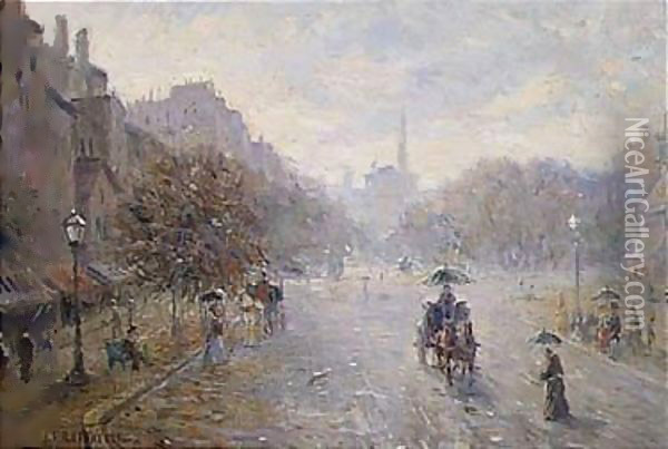Paris, Un Jour De Pluie Oil Painting - Jean-Francois Raffaelli