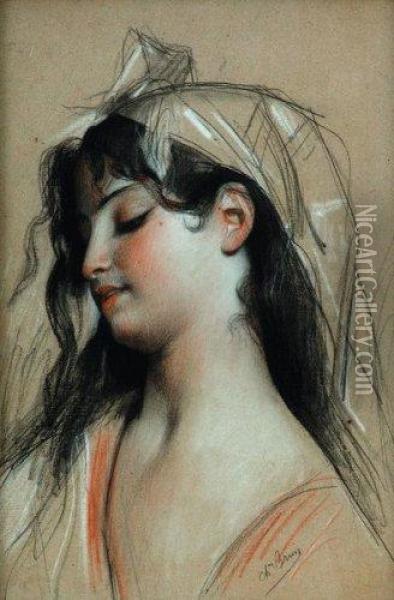Femme Au Turban Oil Painting - Guillaume Charles Le Brun