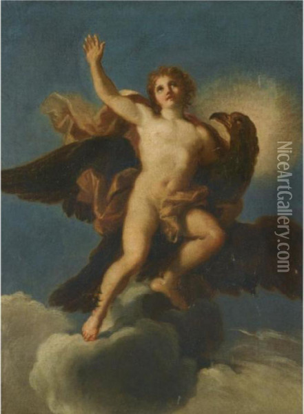 Jupiter And Ganymede Oil Painting - Michele Da Parma (see Rocca)