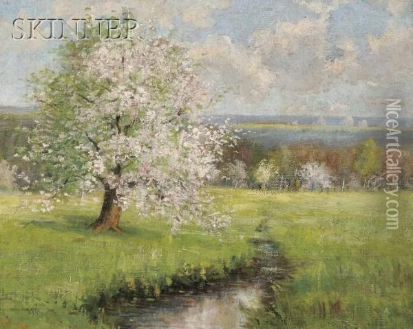 Blossoming Trees Oil Painting - Joseph H. Greenwood
