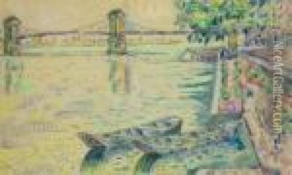 Le Pont De Tirel Oil Painting - Paul Signac