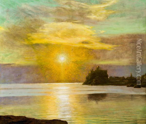 Sonnenuntergang Oil Painting - Eduard Kasparides
