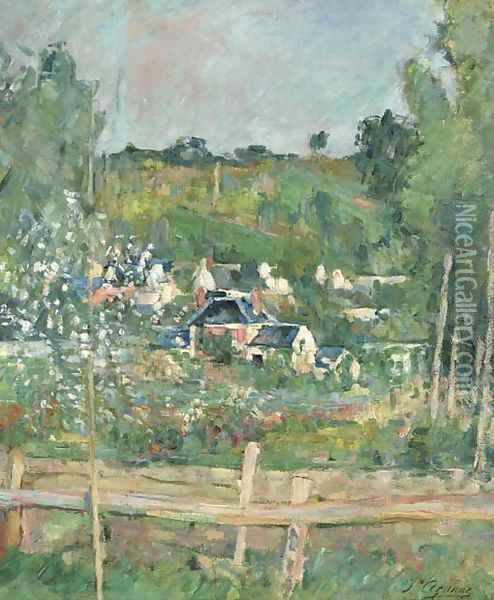 Vue d'Auvers-sur-Oise Oil Painting - Paul Cezanne