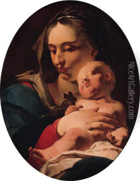 The Madonna And Child Oil Painting - Giovanni Battista Tiepolo