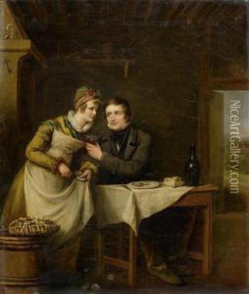 Mahlzeit. 1821. Oil Painting - Jean Antoine Pinchon