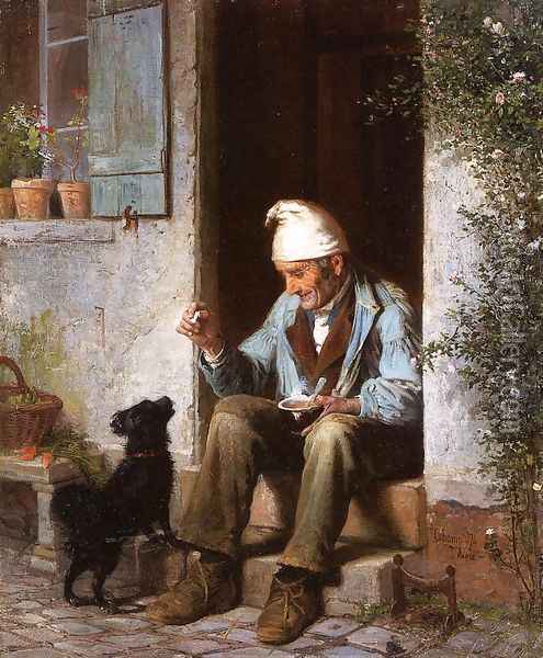 The Little Beggar Oil Painting - James Wells Champney