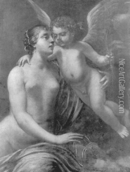 Venus Et L'amour Oil Painting - Pietro (Libertino) Liberi
