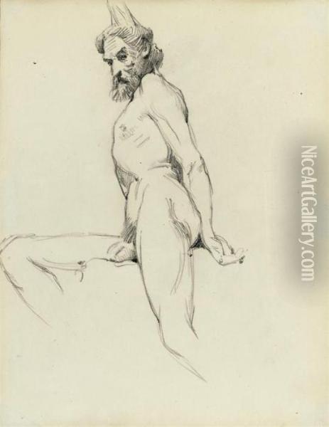 Nude Man Oil Painting - Sir William Newenham Montague Orpen