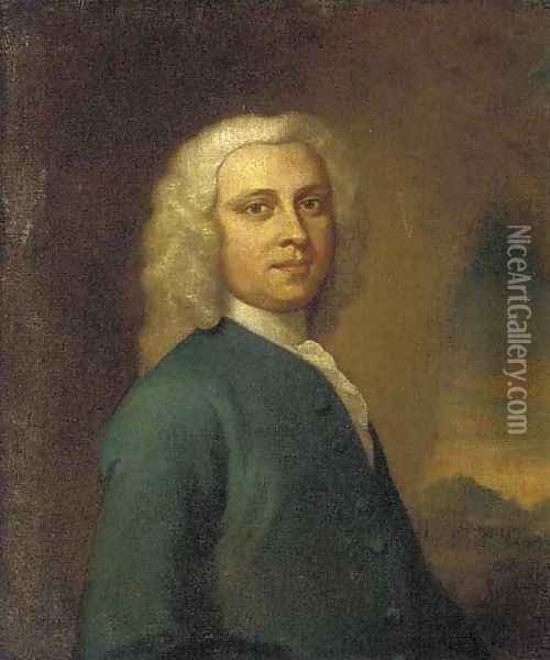 Portrait of a gentleman 2 Oil Painting - Enoch Seeman