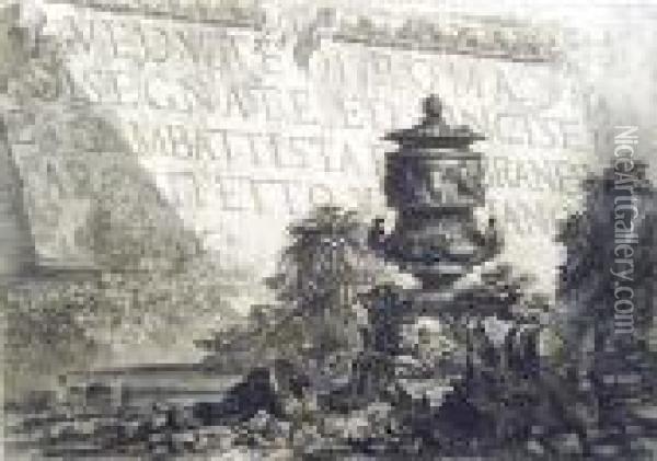 Title Page, From Vedute Di Roma Oil Painting - Giovanni Battista Piranesi