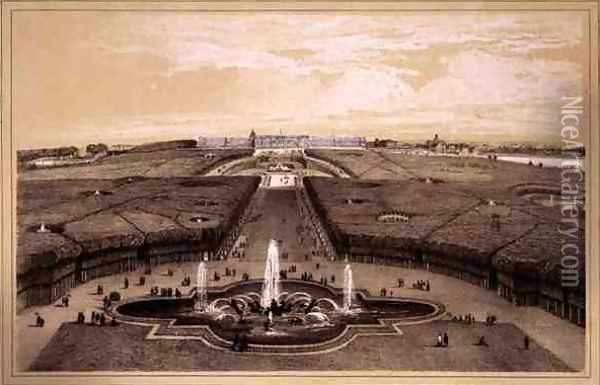 General View of the Park and Palace at Versailles Oil Painting - Jean Jacottet