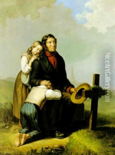 Familjen Oil Painting - Bengt Nordenberg