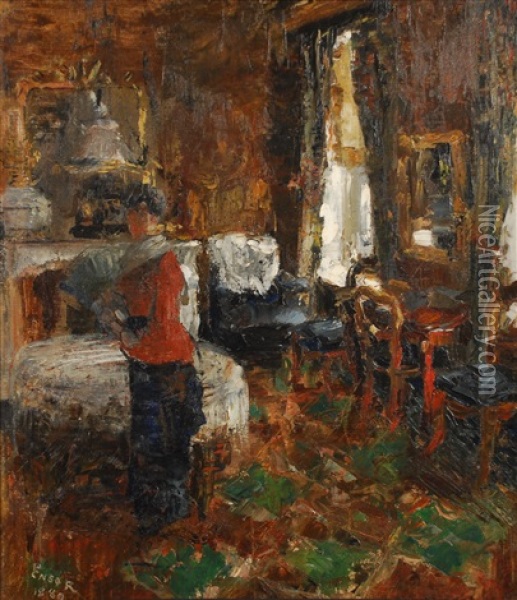 Le Salon Bourgeois Oil Painting - James Ensor