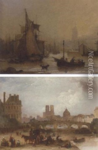 Bristol Harbour Oil Painting - George Jones