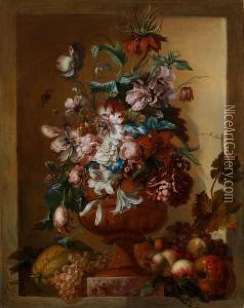 Grosses Blumenstilleben Oil Painting - Johannes Van Nickelen