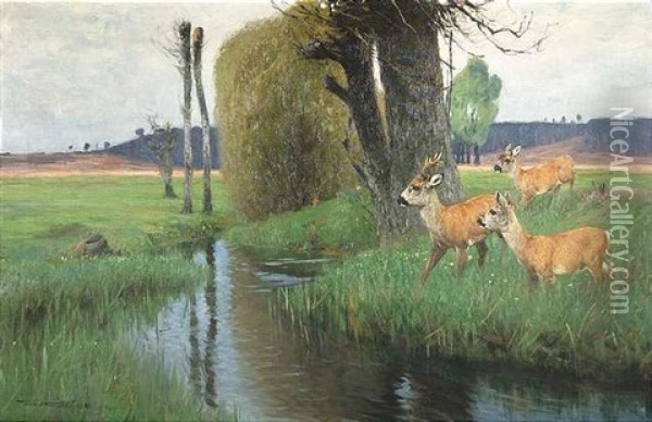 Truber Fruhlingsmorgen Oil Painting - Wilhelm Friedrich Kuhnert